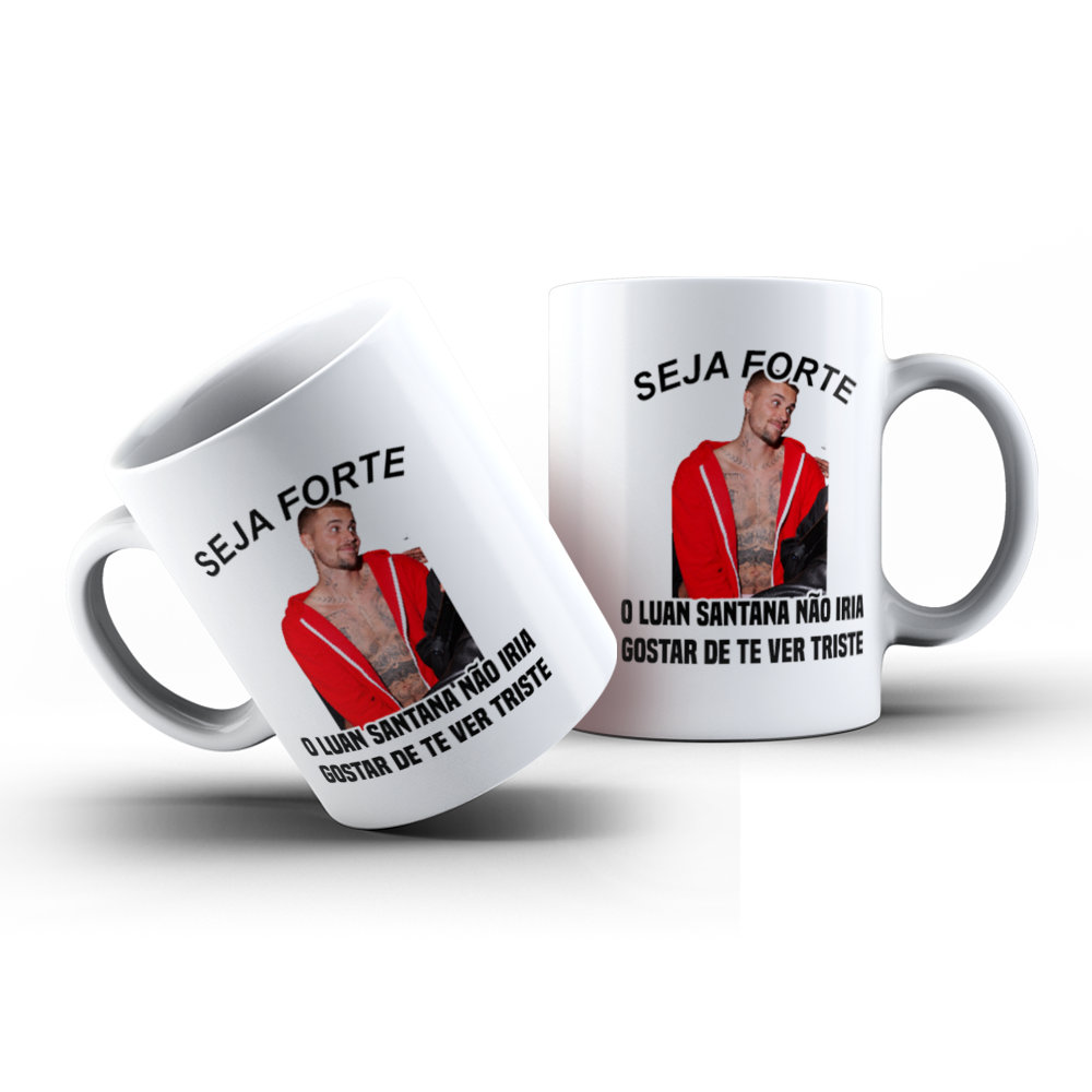 Caneca Justin Bieber Seja Forte - modelo 3