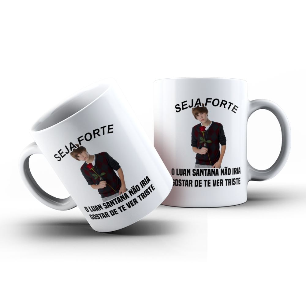 Caneca Justin Bieber Seja Forte - modelo 4
