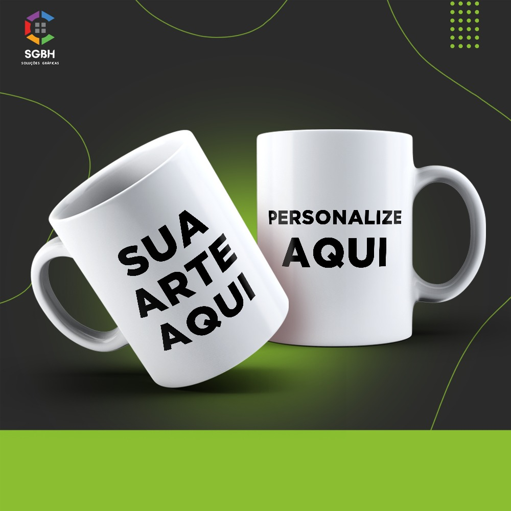 Caneca Branca Personalizada com Sua Arte