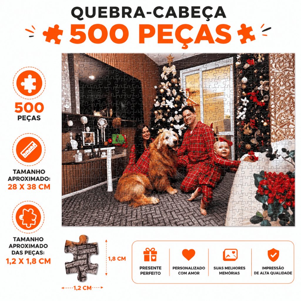 Quebra Cabeça MDF Personalizado 500 Peças